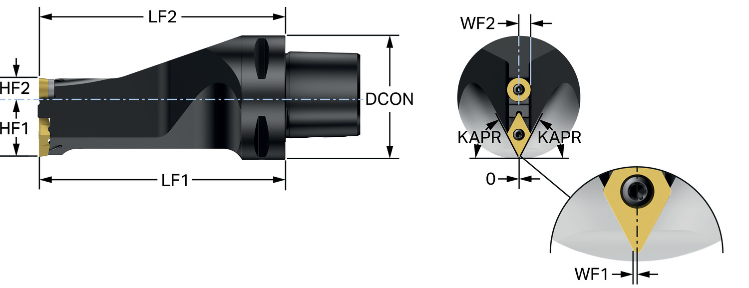 Narzędzie wielofunkcyjne CoroPlex™ YT do toczenia w ustawieniu wzdłuż osi Y C6-T-SR12XTRD13125BY