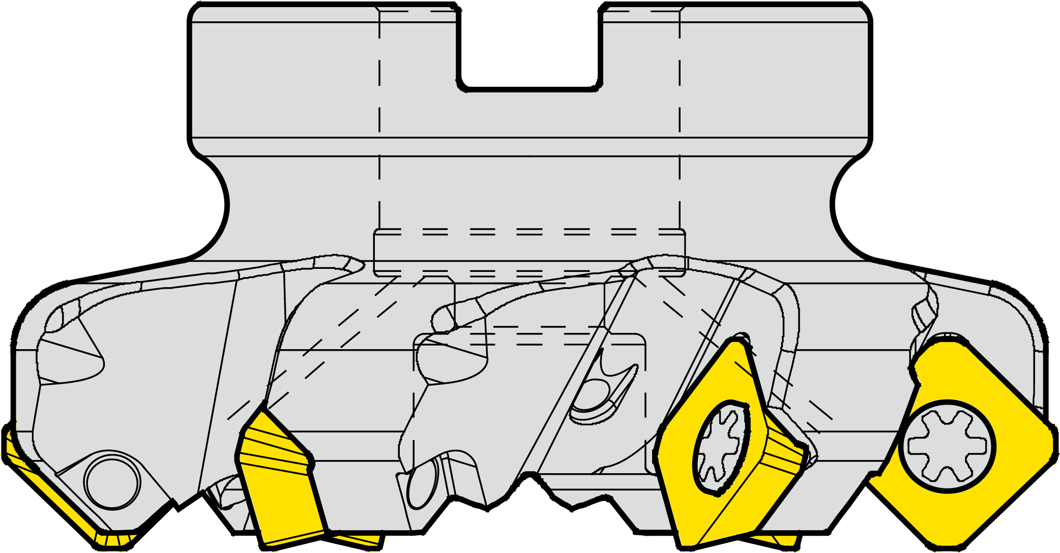 Frez na płytki wymienne F45-SE12T3-D63Z5S22