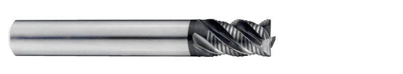 Frez palcowy do obróbki zgrubnej 4G VHM 44°~45° 4F X-Coating 12(R0.5)x12x18x83