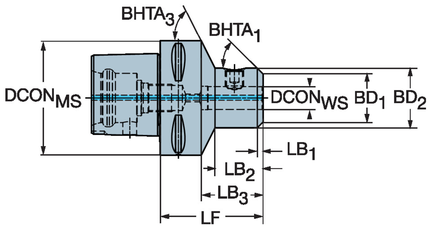 Adapter ze złącza Coromant Capto® na złącze Weldon / ISO 9766 C6-A391.23-15 065