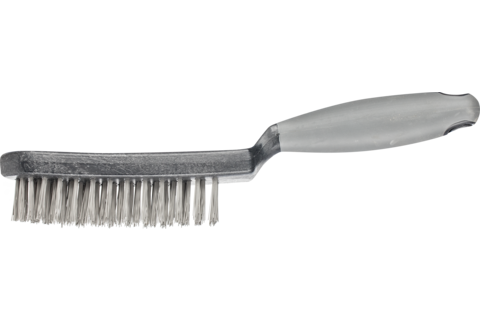 Szczotka ręczna z plastikowym korpusem i ergonomicznym uchwytem HBUP 5-rzędowa drut ze stali nierdzewnej Ø0,40