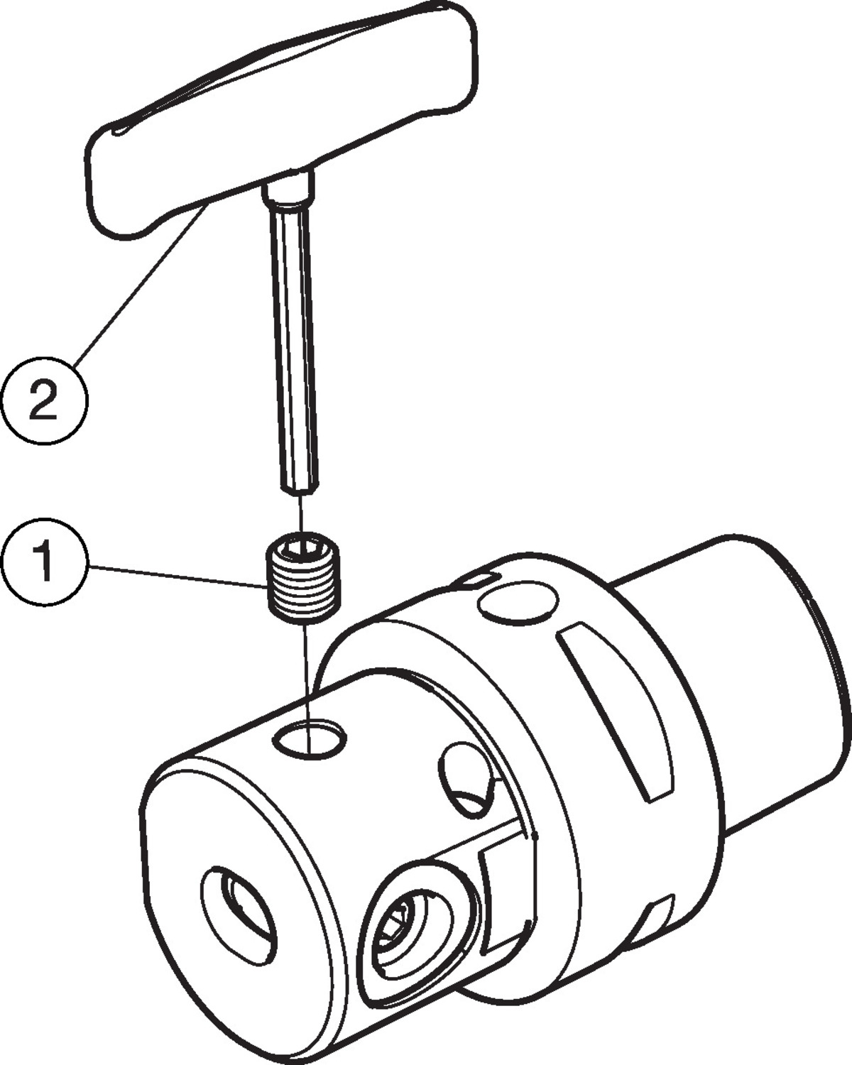Adapter ze złącza Coromant Capto® na złącze CoroTurn® XS C4-R824XS10-017