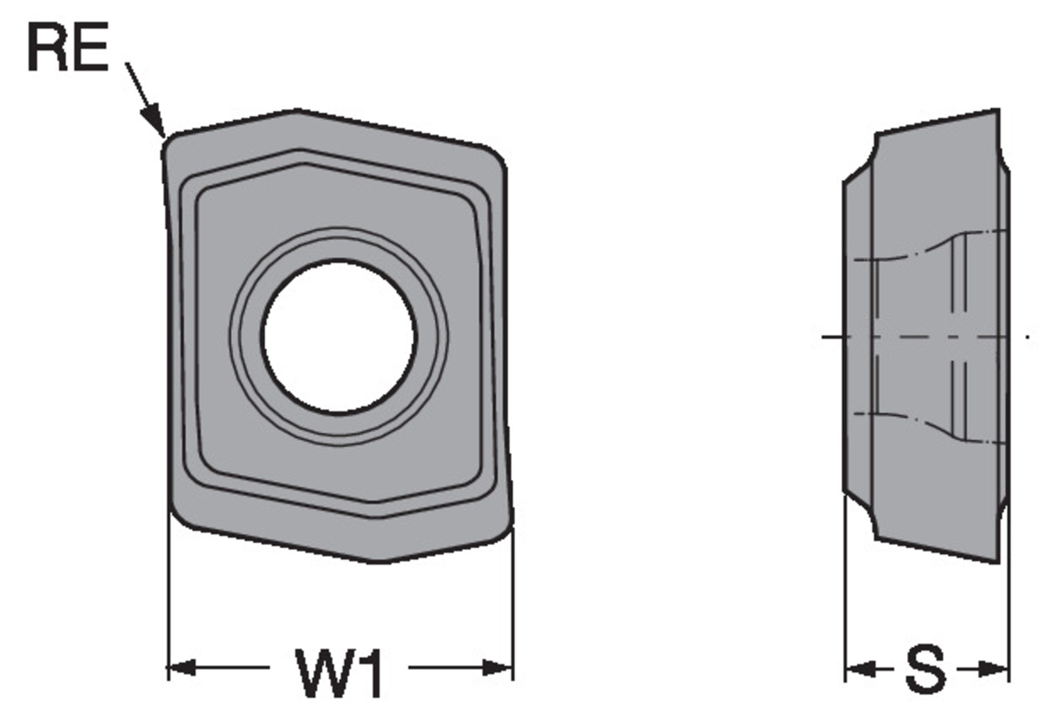 CoroDrill® 880, płytka wiertarska 880-01 02 W04H-P-MS 2044