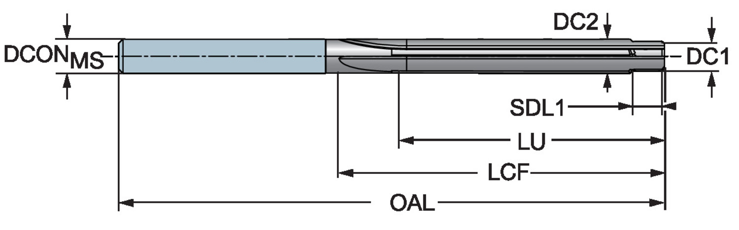 CoroDrill® 452, rozwiertak węglikowy 452.R-0510-045A0-CM H10F