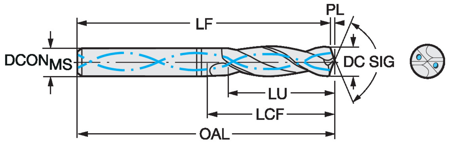 CoroDrill® 860, wiertło węglikowe 860.1-1200-036A1-NM H10F