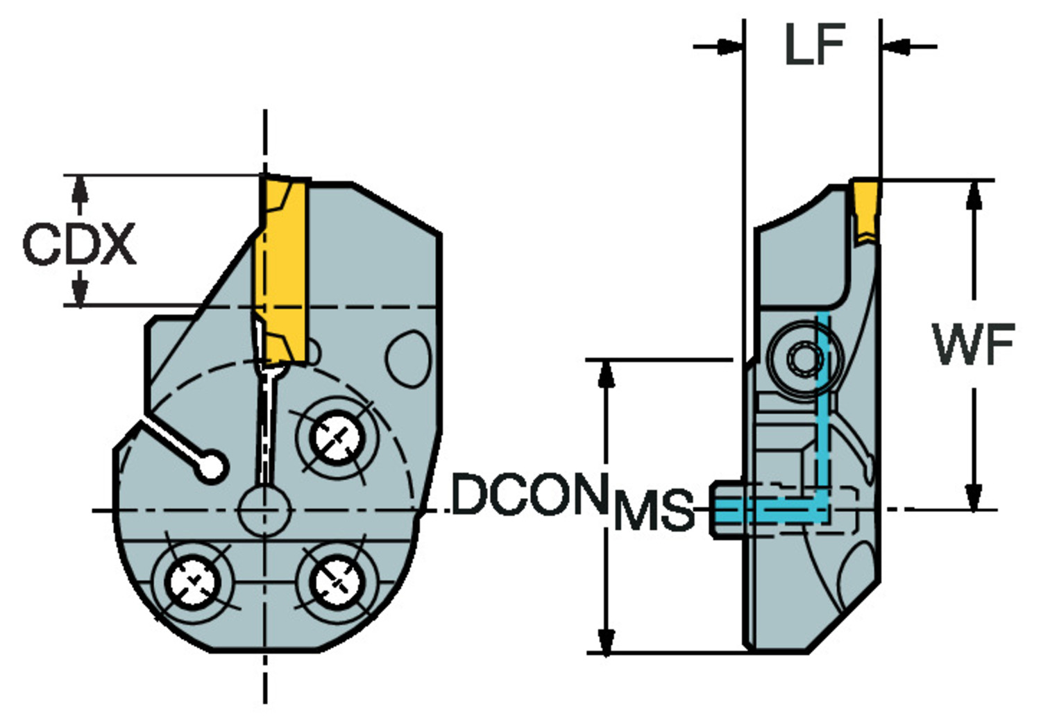 CoroCut® 1-2, głowica do toczenia rowków czołowych 570-32R123G18B300A