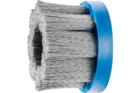 Szczotka kompozytowa talerzowe FLEX DBU Ø76 × 22,2 mm włókno SiC do otworu Ø0,55 mm, ziarno 320, stacjonarne
