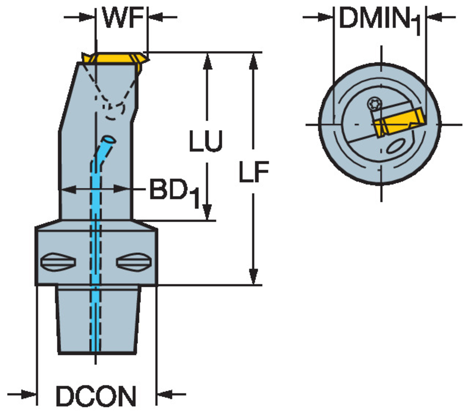 T-Max® U-Lock, narzędzie do toczenia gwintów C4-R166.0KFZ12060-11