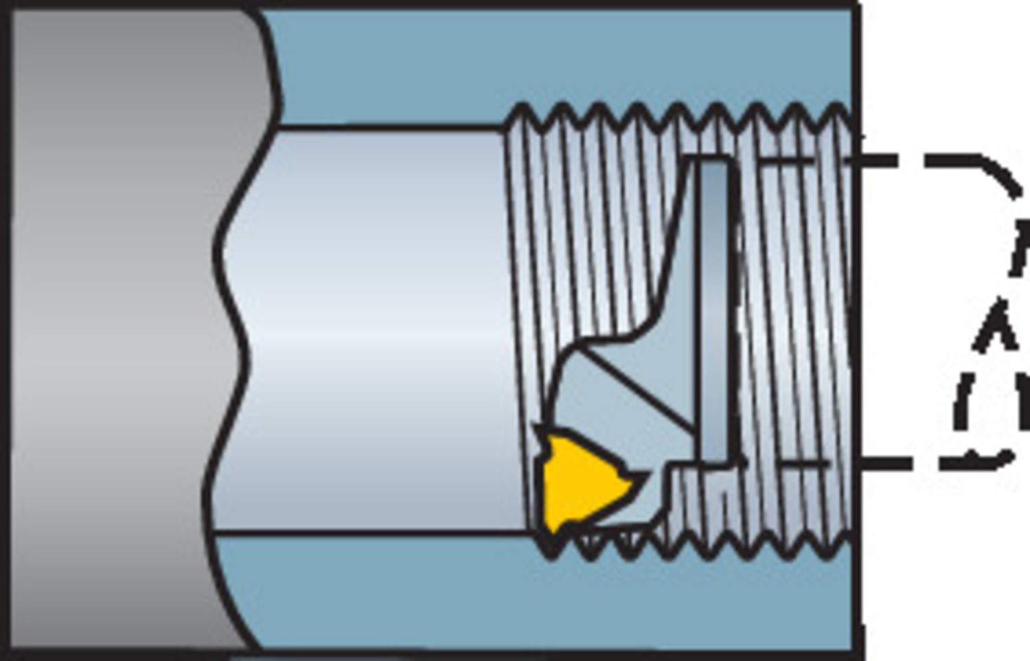 CoroThread® 266, głowica do toczenia gwintów SL-266RKF-80-16-QC