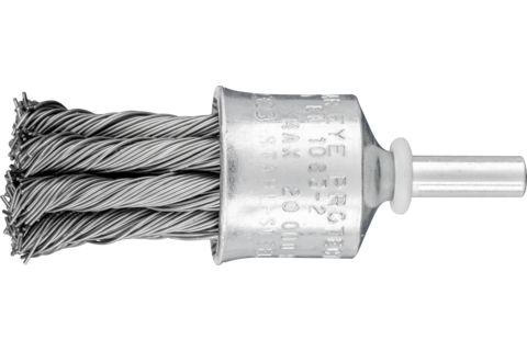 Pleciona szczotka-pędzelek PBG Ø23 mm trzpień Ø6 mm drut stalowy Ø0,50
