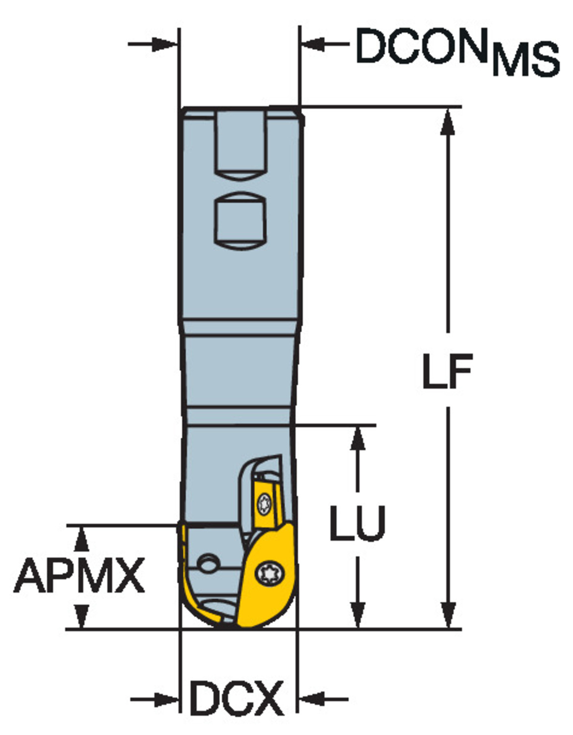 CoroMill® 216, frez trzpieniowy składany z czołem kulistym R216-16B20-040