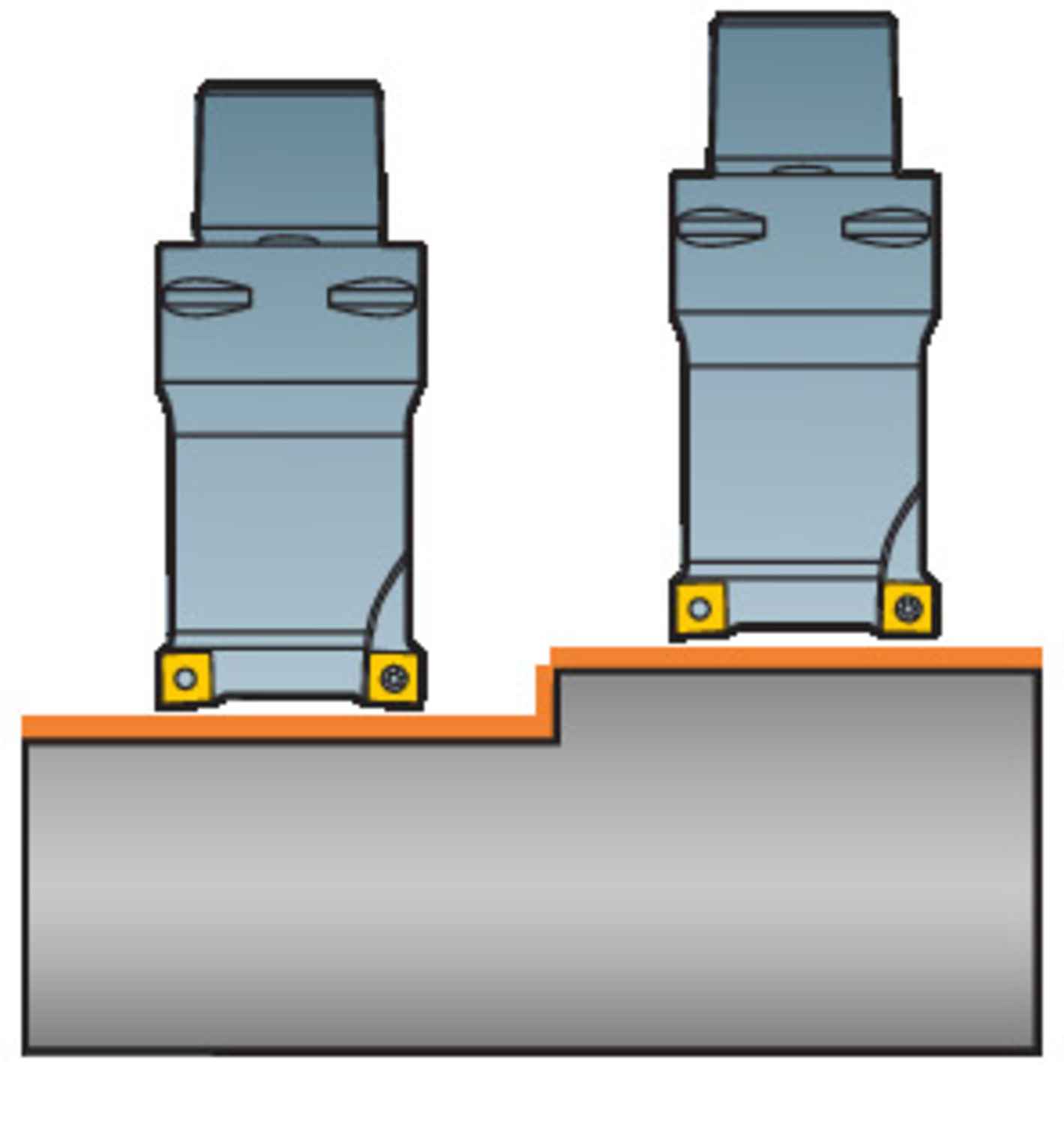 CoroMill® 390, długoostrzowy frez walcowo-czołowy R390-032C5-54L