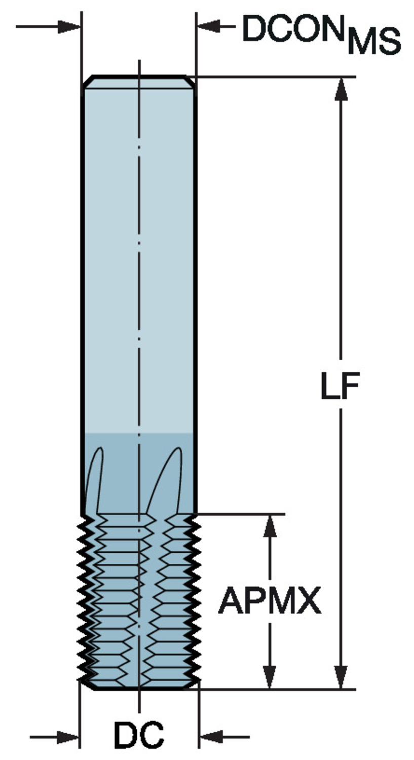 CoroMill® Plura, węglikowy frez trzpieniowy do gwintów R217.13-048050AC10N 1630