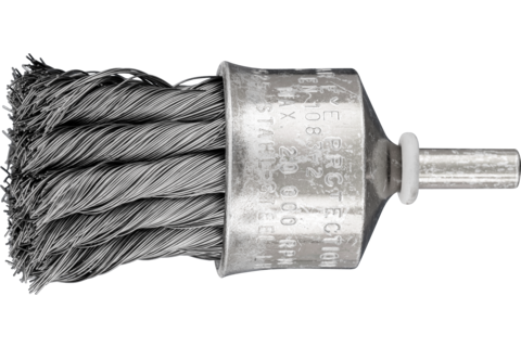 Pleciona szczotka-pędzelek PBG Ø30 mm trzpień Ø6 mm drut stalowy Ø0,25