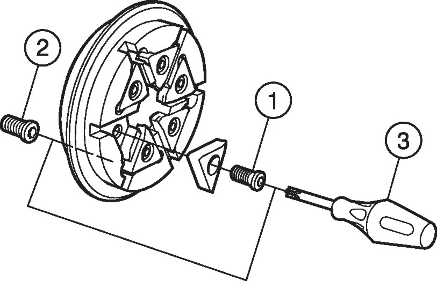 CoroMill® 325, głowica do łuszczenia gwintu 325-12EE32-16M