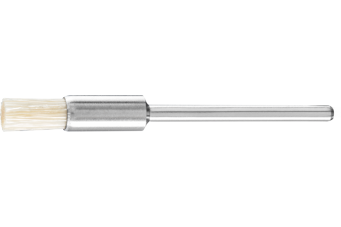 Miniaturowa szczotka-pędzelek PBU Ø5 mm trzpień Ø2,34 mm biała szczecina