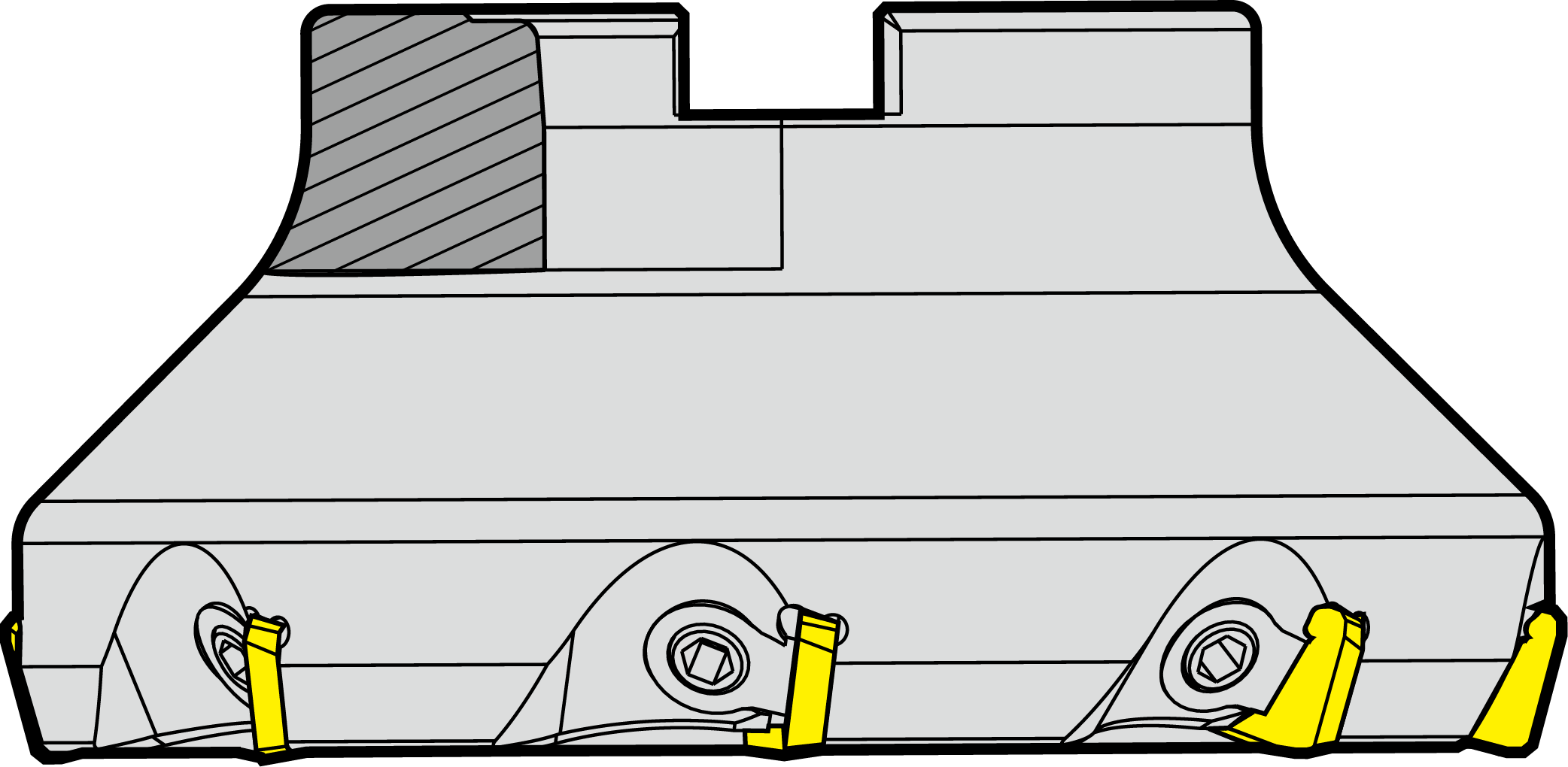 Frez na płytki wymienne F75-SPKN12-D125Z8S40-WOC