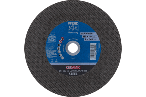 Ściernica tarczowa do cięcia EHT 230 × 1,9 × 22,23 mm prosta CERAMIC linia specjalna SGP STEEL do stali