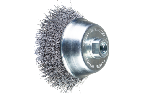 Szczotka garnkowa niepleciona TBU Ø100 mm M14 drut ze stali Ø0,30 do szlifierki kątowej