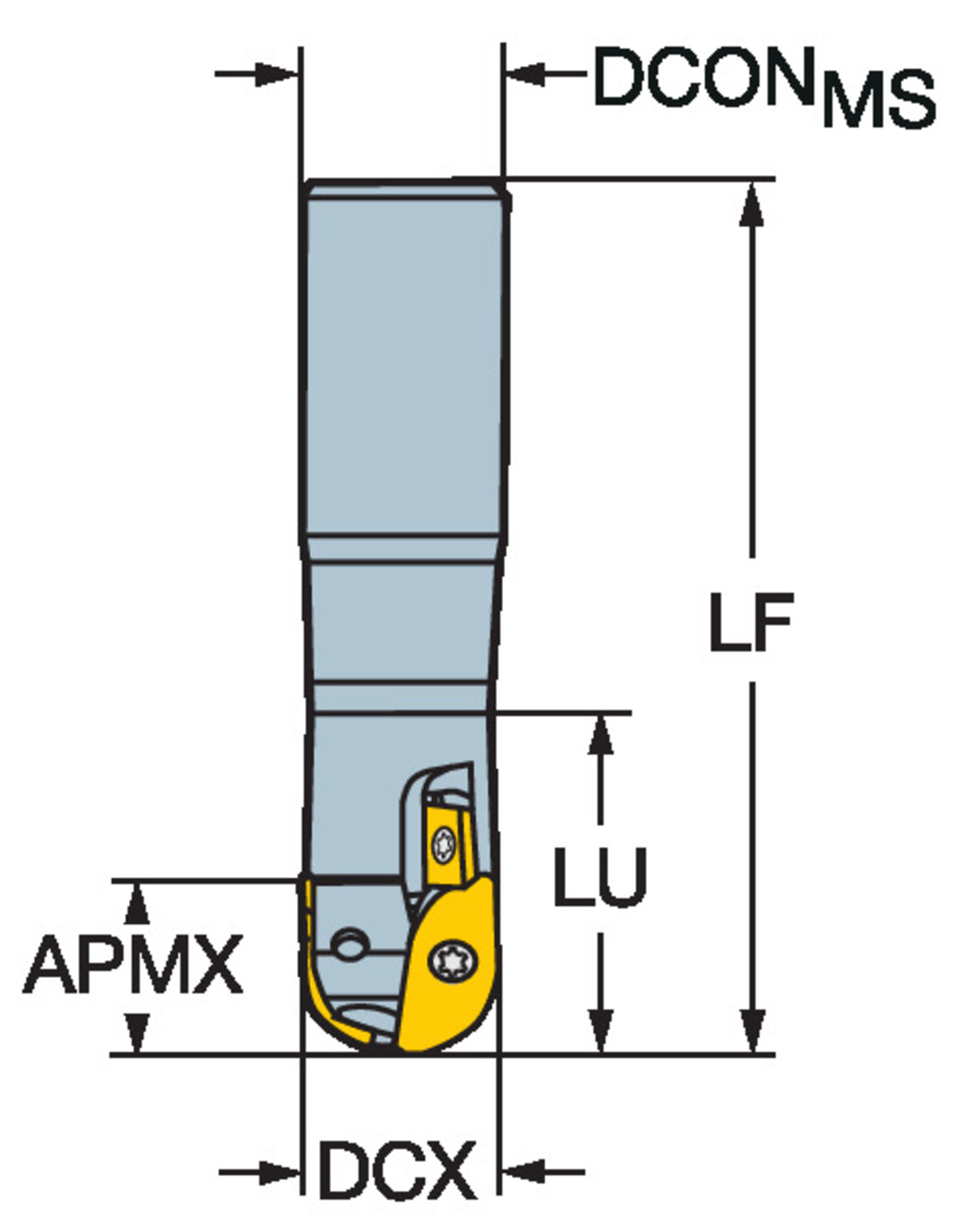 CoroMill® 216, frez trzpieniowy składany z czołem kulistym R216-12A20-045