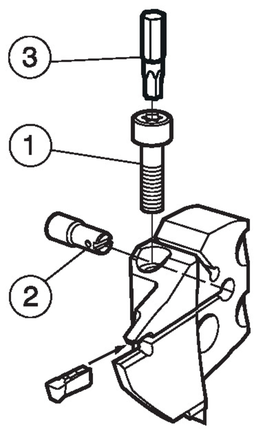 CoroCut® 1-2, głowica do toczenia rowków czołowych 570-32L123F15B090B
