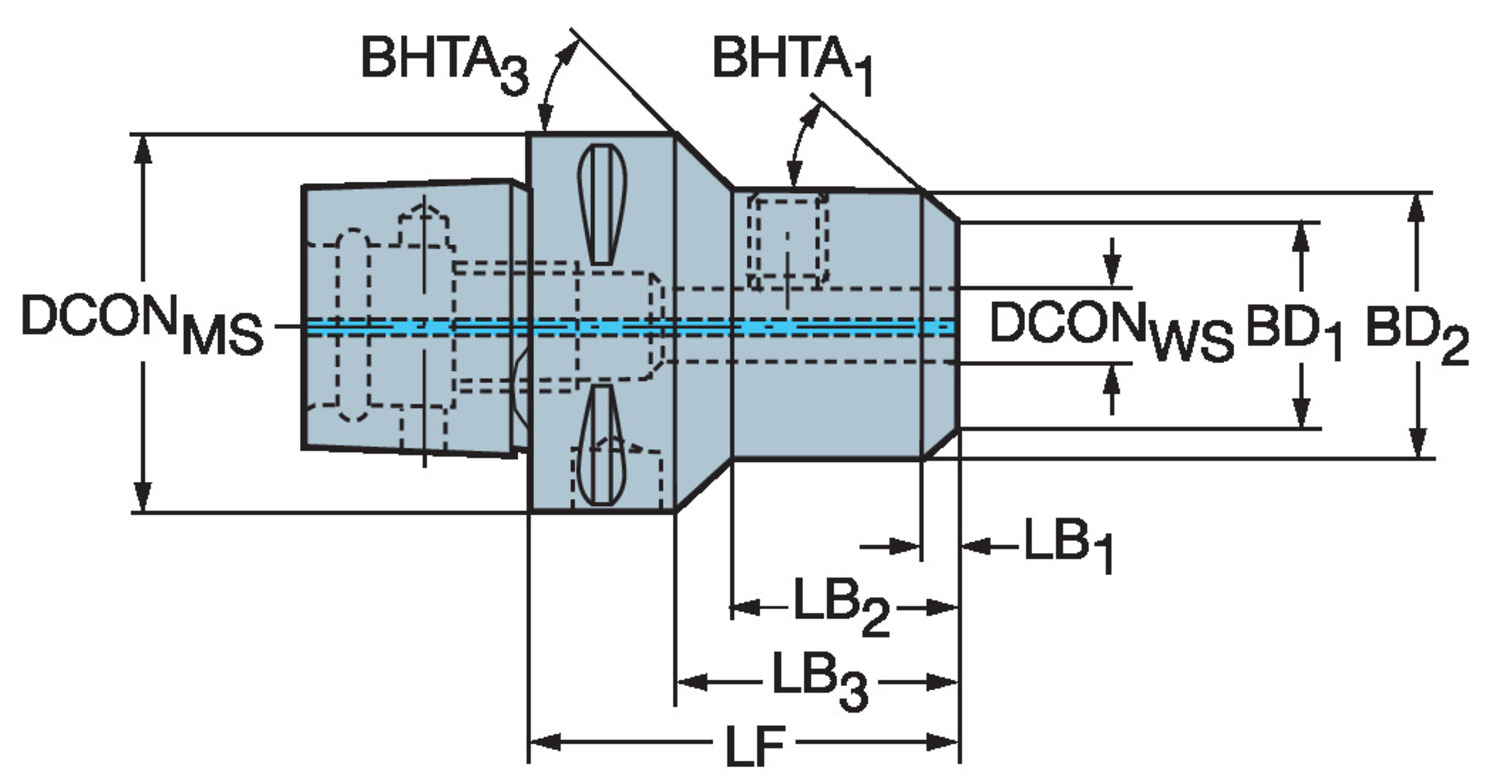 Adapter ze złącza Coromant Capto® na złącze Weldon C6-A391.20-09 060